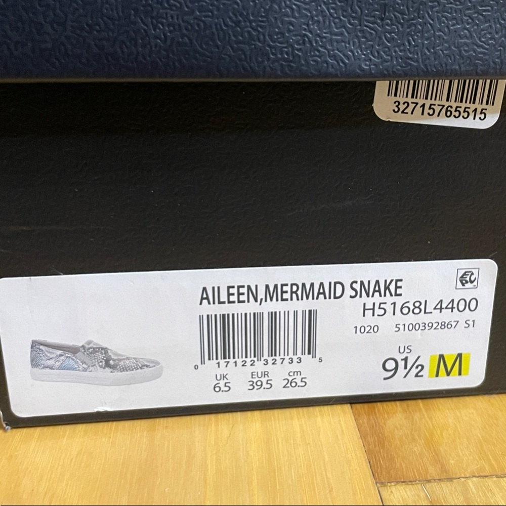 Aileen Mermaid Snake Women's Slip-On Sneakers - Silver 9.5